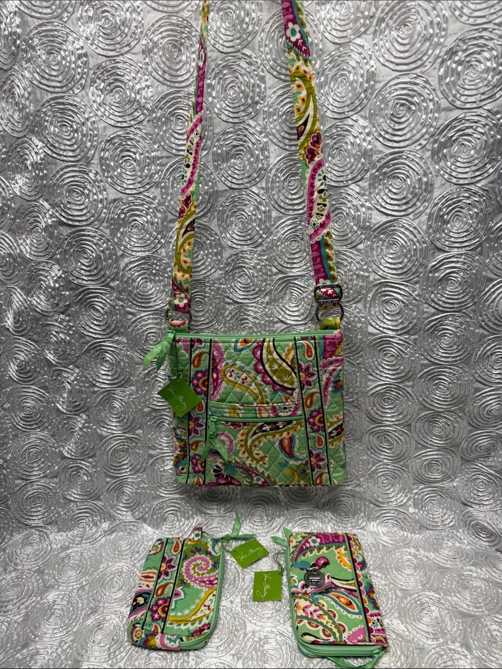 Vera Bradley Tutti-Frutti Hipster Bag, Turn Lock Wallet, & Pouch Combo